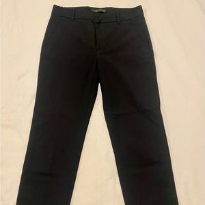 Zara Woman Black Trousers Dress Pants Slacks Ankle Length Mid-Rise Sz 2